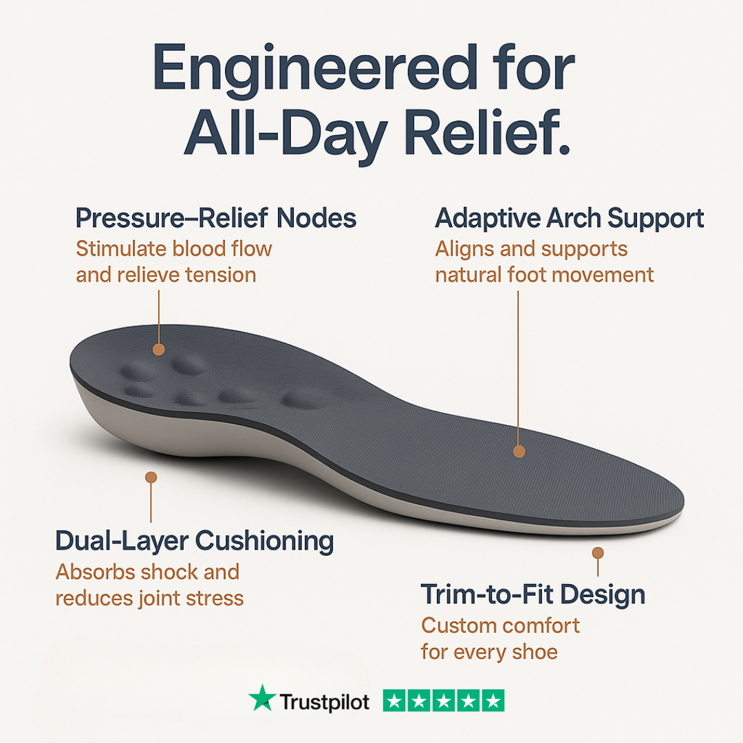 Relivion Restore™ Insoles — Walk Pain free Again.